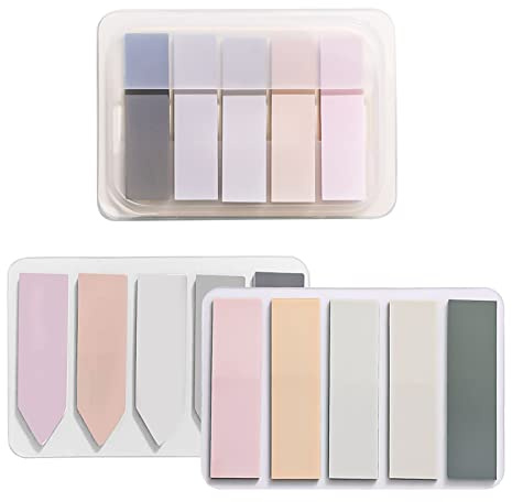 300 Pcs Sticky Tabs, Transparent Sticky Notes Flags Pastel Book Tabs Writable Annotation Tabs Morandi Page Markers Clear Index Tabs Translucent Index Stickers for Book Notes Bookmarks File Folders