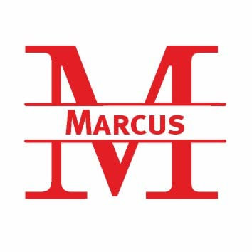 Türaufkleber mit Namen - Marcus - Rot