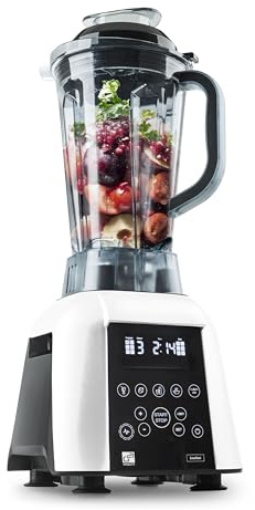 Blender G21 Excellent, Weiß, 1.700 W, 32.000 U/min, BPA-frei, Behälter von 2,5 l, 11 Programme, 4 Jahre Garantie, speziell geschliffene Klingen, professionelle Anwendung