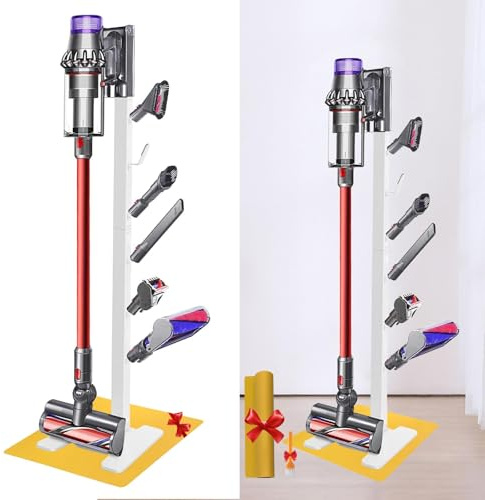 IZSOHHOME Vacuum Stand for Dys,Storage Stand Docking Station Holder,Compatible with Dys V15 V11 V10 V8 V7 V6 Cordless Vacuum Cleaners Accessories,Stable Metal Bracket Organizer Rack (White,6 Racks)