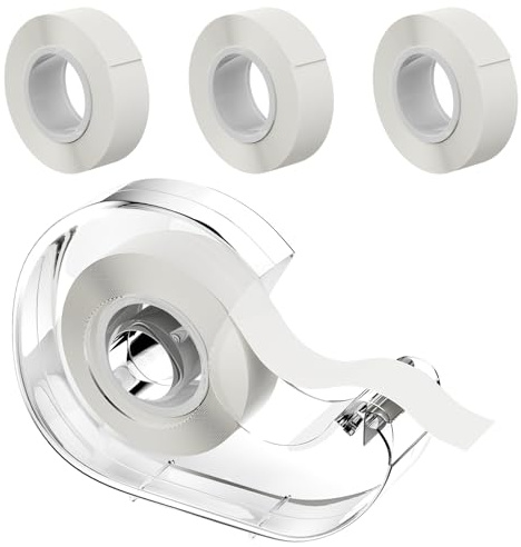 Lectorias 4 Rollen Körper Doppelseitiges Klebeband, Klebestreifen Kleidung | Fashion Tape Doppelseitig Transparent, Stoffklebeband für den Körper Brusttape Klebe-BH Push-up-Tapes mit 1 Spender, 5m