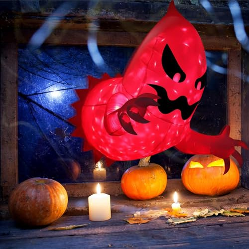 Halloween Deko Outdoor Aufblasbar Geist Mit Licht Spooky Gespenst FüR Garten, Fenster-Dekoration FüR AußEnbereichideale Party Deko FüR Halloween, AuffäLlige Und Lustige Dekorationspooky