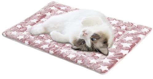 Couverture Auto-chauffante pour Chat et Chien - Coussin Chauffant - en Velours Moelleux - Lit pour Chat et Chat - Couverture Chaude - pour Chat/Chien - Petite Taille Moyenne