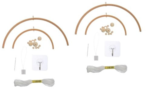 JOINPAYA 2 Sätze Windspiel selber machen Glockenspiel Miniatur Heimwerken Musical the holid sicherheitsleine Bausatz für Windspiele aus Holz Windspielset für Baumwollfaden