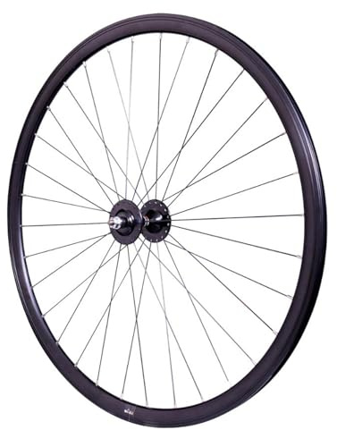 cyclingcolors 1 x framhjul komplett cykel fälgekrar cykelnav Fixie Bike Storlek 700 (17-622) TubeType Fast Gear Aluminium Svart