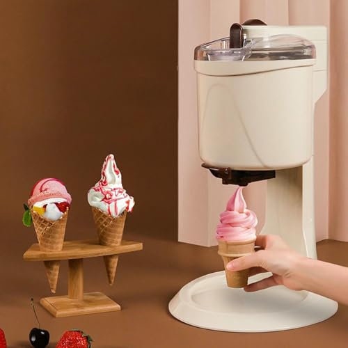Soft Serve Ice Cream Machine, Semi-automatic 1000ML Household Ice Cream Making Machine, Yogurt Mr Whippy Ice Cream Makers for Home Diy Kitchen Fast