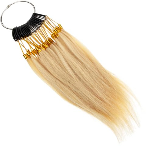 VICASKY Échantillons de Cheveux Raides Véritables 30 Mèches 9 Tons Anneau D’ouverture Silencieux pour Salon Coiffure Professionnel Étudiantes Beauté Nuancier Portable