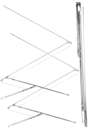 SUPVOX Accessoires Fer 3 Pièces Pliant Réparation de Parapluie en Argenté | Baleines de Parapluie Résistance à Corrosion pour Réparation Pièces de Rechange Lot de 3