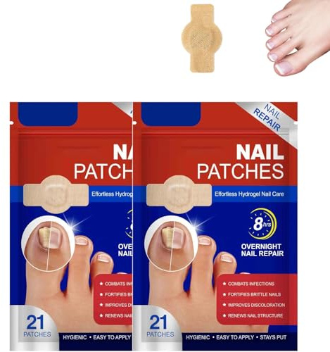 42pcs Fungal Nail Repair Pads,Toenail Fungus Treatment Extra Strength,Multi-Purpose Toenail Repair Care Pads,Nail Repair for Damaged Nails,8-Hour Nail Treatment Restores Healthy Appearance