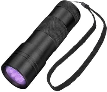lámparas led Lámpara De Curado UV 6 Piezas, Linterna LED Luz Púrpura, Multifunción Con Detección Fluorescencia para Casa, Salón, Viajes, Talleres
