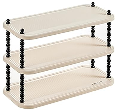 Hohes Schuhregal – freistehender Eingangsschrank, platzsparend, offenes Regal für Turnschuhe und Schuhe, multifunktionale Aufbewahrung für Wohnzimmer und Badezimmer (53 x 40 cm)