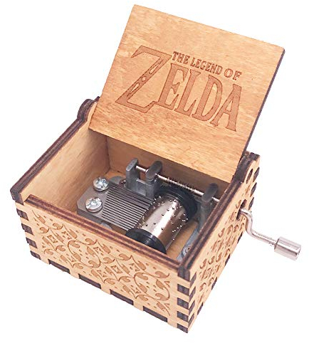 The Legend of Zelda handsnidad speldosa i trä Song of Storms from Ocarina of Time, brun