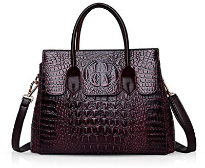 NICOLE & DORIS Taschen Handtaschen designer taschen Krokodil Top umhängetasche luxuriöse ledertasche damen PU Leder Maulbeere