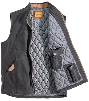 Venado Concealed Carry Vest for Men - Built-in Left and Right Handed Pockets (Black, X-Large)