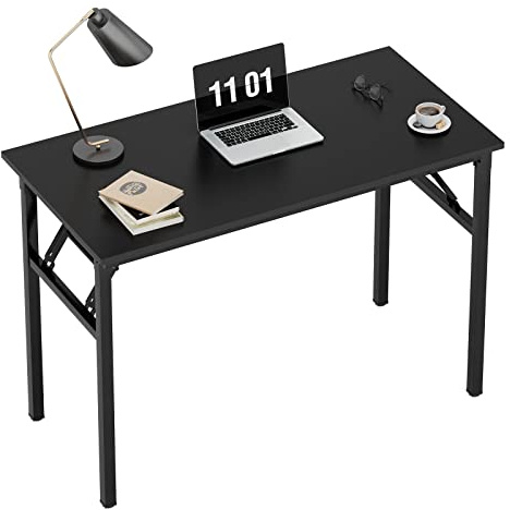 sogesfurniture Schreibtisch Klapptisch 80x40cm, Kompakt Computertisch Büromöbel PC Tisch Arbeitstisch Klappbar für Zuhause, Büro, Picknick, Garten, Schwarz BHEU-LP-AC5BB-8040