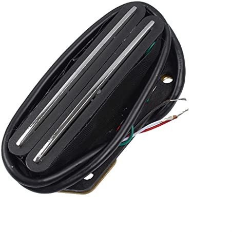 Double Coil Pickup Humbucker Bridge Pickup Dual Coil Bridge Pickup Dual Rail Pickup Für Telecaster E-Gitarre (Color : Black)