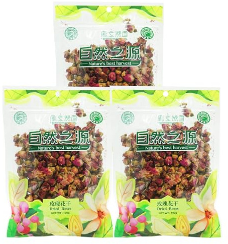 3er Pack (3x 100g) Nature´s best harvest Getrocknete kleine Rosen (Papa Vo®)