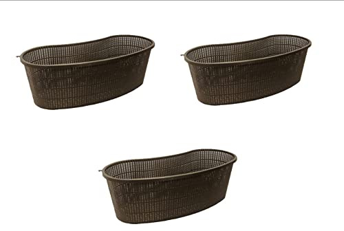 PondH2o Lot de 3 paniers en plastique pour plantes aquatiques en forme de contour ou de rein, 43,2 cm, parfait pour les lys, pot de plantation, panier pour aquaponie, hydroponie