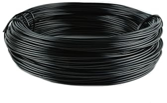 Aluminiumdraht 2 mm x 60 m Schwarz – Farbiger Basteldraht zum Biegen, Modellieren und Dekorieren für Floristik, Drahtfiguren und DIY Projekte
