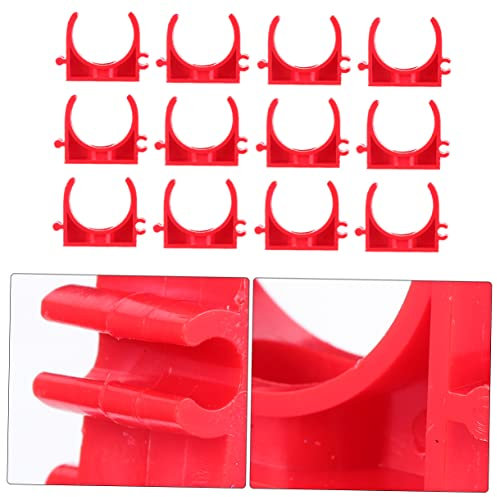 Hoement PVC Pipe Clamp u Shape Wire Wall Fixed Holder Electrician Tube Support Hook 20mm 100pcs – Cable Management for Home and Industrial Use