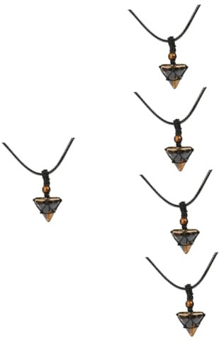 Healeved 5pcs Rope Natural Pendant Necklace for Women Lightweight Design for Jewelry Making and Crafts