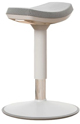 Opaeroo Kippbarer Sattelstuhl, Bürohocker, Stuhl mit Rutschfester Basis, Sattelhocker schwingend für Werkstatt, Salon, Studio, Spa, höhenverstellbar Gray Short Type