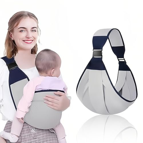 Porte Bébé, Echarpe de Portage Bebe, Porte Bébé Hanches Côté, 2024 Nouveau Porte Bébé Réglable, pour Bébé Nouveau-Nés et Tout-Petits Jusqu'à 20 Kg, pessimiste