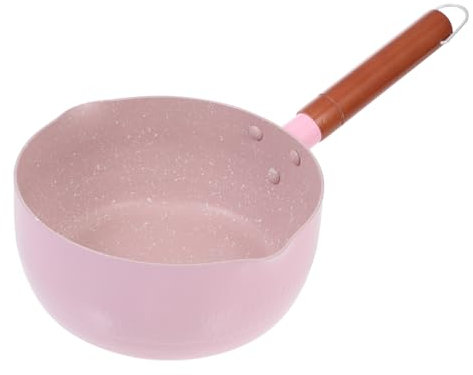 PAMINGONO Olla Para Leche y Sopa De Aluminio Cacerola Multifuncional Mango De Madera Antiadherente