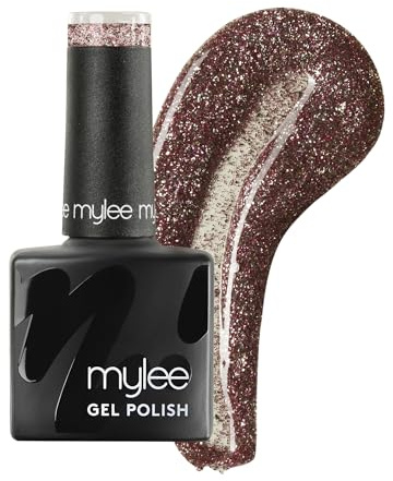 Mylee Gel Nail Polish 8ml [Access All Areas] - UV/LED Soak-Off Nail Art | Manicure Pedicure for Professional, Salon & Home Use [Fine Glitter Range] - Long Lasting & Easy to Apply