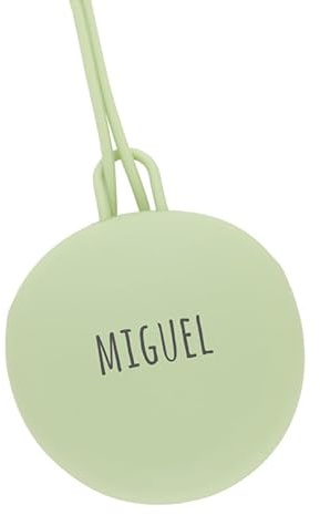 Mi Pipo - Portachupete Bebe Personalizado Gummy | Caja Chupetes bebes Silicona de Grado Alimentario, Libre de BPA, Seguro | Personalizado con Nombre, Para 2 Chupetes, Fácil de Limpiar | Verde Soft