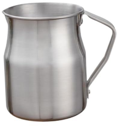 Pichet à mousse de lait en aluminium de 2 L pour la cuisson à la vapeur d'expresso, mousseur à lait à café avec poignée ergonomique et bec verseur en forme de bec d'oiseau pour latte art cappuccino