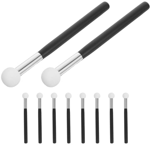 MUSISALY 10pcs Makeup Sponge Brush Set Handle, Small Mushroom Head Concealer and Foundation Applicator Sponges for Precise Blending and Coverage, for Face Makeup