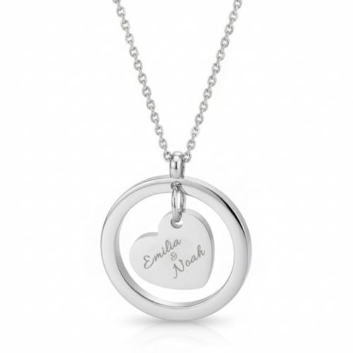 RM Beautynails Kette Damen mit Gravur personalisiert – stilvoller Schmuck als besonderes Geschenk zu Valentinstag oder Muttertag – zeitlose Halskette Damen Halskette für sie