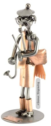 Steelman24 I Schraubenmännchen Dudelsackspieler Mit Persönlicher Gravur I Made in Germany I Handarbeit I Geschenkidee I Stahlfigur I Metallfigur