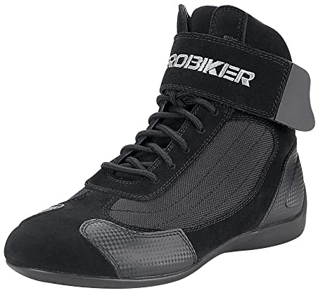 HEROBIKER Motorcycle Combat Boots Racing Hiking Outdoor Work Mid Ankle Shoes for Men Black
