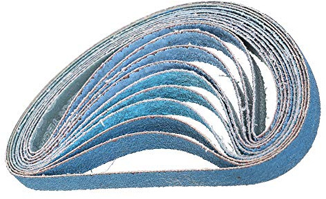 Slipbälten MASO elverktyg slipmedel slipbälte metallslipning slipbälte för elverktyg slipmaskin – paket med 10 st 80Grits BLÅ