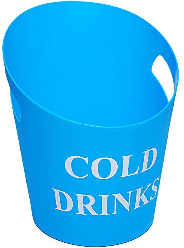 alles-meine.de GmbH großer XL - Eiseimer/Getränkekühler - Cold Drinks - BLAU - türkis - 33 cm - 9 Liter - aus Kunststoff/Plastik - Sektkühler - Flaschenkühler - Weinkühler - ..