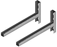 Wandkonsole 430 mm Länge kürzbar hochwertiger Edelstahl Schornstein Halterung Wand Befestigung Wandstütze Träger