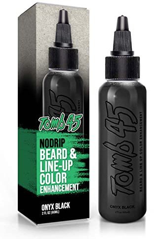 Tomb 45 NO DRIP Enhancement Color (Onyx Black) | Hair Enhancer For Beard & Lineup | Water Resistant Hairline Filler Spray | Barber Beard Liner For Thicker & Fuller Hairstyling