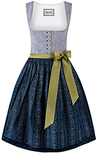 Stockerpoint Eleen Midi Dirndl för kvinnor, Mörkblå, 34