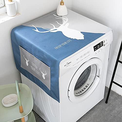 Abdeckung Waschmaschine Decken Waschmaschinen Abdeckungen Waschmaschinenbezug WaschmaschinenüBerzug Auflage Mit Aufbewahrungstasche Farblich passendes Reh 55 X 140cm