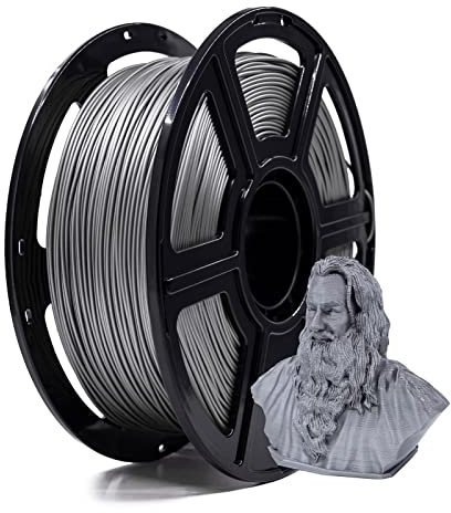 Flashforge Metall PLA 1,75 mm 1,75 mm, 3D-Drucker-Filamente, 1 kg Spule, Maßgenauigkeit +/- 0,02 mm, umweltfreundlich, kein Rauch und kein Geruch (Aluminium, Metall PLA)