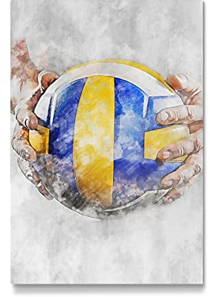artboxONE Galerie-Print 90x60 cm Volleyball 1 (matart) hochwertiges Acrylglas auf Alu-Dibond Bild - Wandbild von Mateo