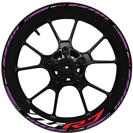Felgenband Motorrad Radnabe Aufkleber Logo Felge Reflektierender Aufkleber Für YAMAHA YZFR7 YZF R7 2022(Color:21)