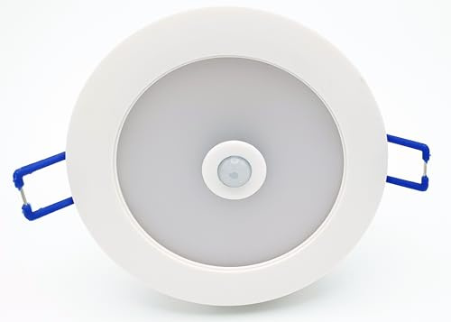 HUBER LED Downlight 6W 900lm mit PIR Bewegungsmelder | Unterputz, Einbaustrahler für innen und außen, IP54