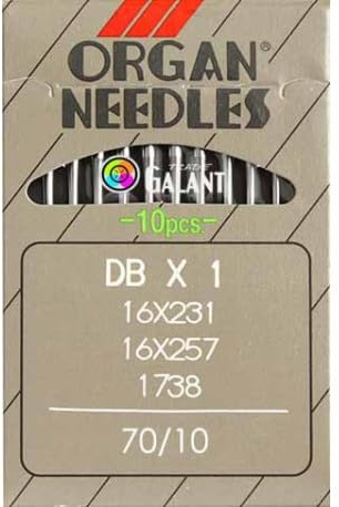 ORGAN Nähmaschinennadeln Industrie Rundkolben System 1738 DBx1 (Universal - Stärke 70/10)