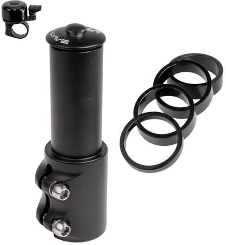 M-Wave Lenker Vorbau Erhöhung A-Head 1 1/8 117 mm Lenkervorbau inkl. Fahrradklingel