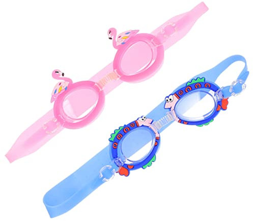 BCOATH 2stücke Mädchen Schwimmbrillen Mit Cartoon-motiven Anti-beschlag Für Jungen Und Mädchen Für Schwimmtraining Und Besondere Anlässe Geburtstage Und