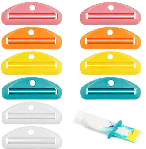 10er-Pack Tubenquetscher,Zahnpastatube,Quetschspender, Zahnpastaclips,praktischer Tubenquetscher,Tubenquetscher zum Aufbewahren von Zahnpasta,Cremes,Kosmetika,Salben,keine Verschwendung mehr