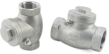BDAYEK Clapet Anti-Retour Clapet Anti-Retour, clapet Anti-Retour, 1/2 3/4 1 1-1/4 en Acier Inoxydable 304 clapet Anti-Retour Horizontal Filetage Femelle Anti-Retour(1 inch)